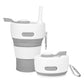 Silicone Collapsible Travel Mug Gray 15oz