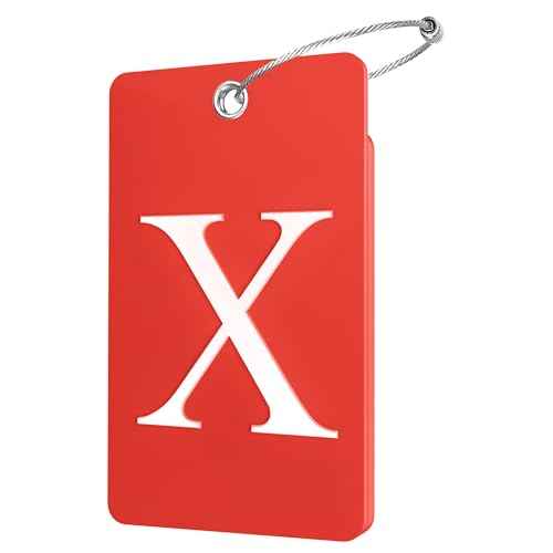 2 Pack Initial Luggage Tags for Suitcases Airplane Travel Essentials (2 Count)