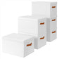 Storage Bins with Lids (6 Count)