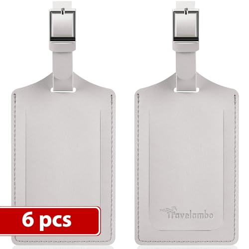 6 Pack Luggage Tags for Suitcases Airplane Travel Essentials (6 Count)