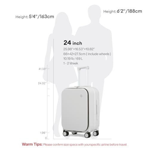 Luggage Suitcase with Spinner Wheels