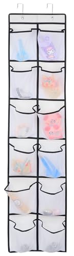 12 Large Pockets Over Door Hanging Shoe Organizer