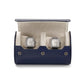 2 Slot Leather Watch Organizer Box Dark Blue