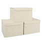 Large 42 Quarts Collapsible Stackable Storage Bins Cube with Lids [3 (3 Count)
