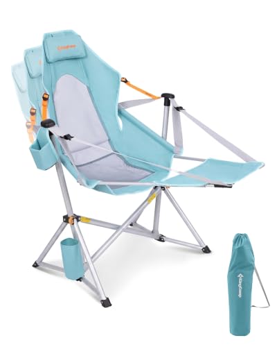 Hammock Camping Chair with Footrest & Breathable Mesh Back 400 lbs