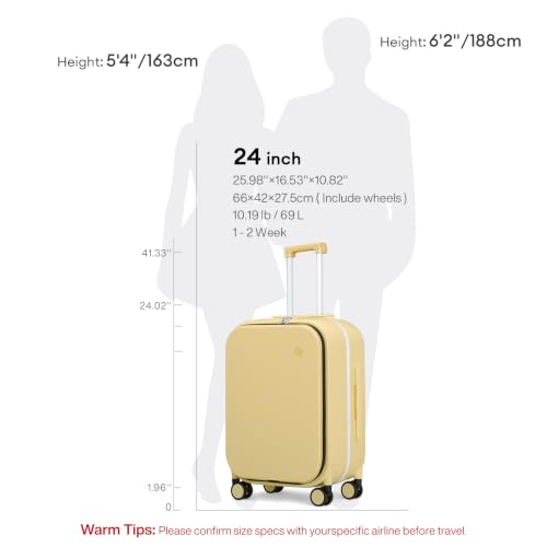 Luggage Suitcase with Spinner Wheels