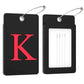 2 Pack Initial Luggage Tags for Suitcases Airplane Travel Essentials (2 Count)