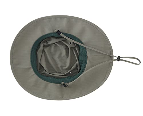 UPF 50+ Men's Sun Hat Wide Brim Fishing Hat Light Weight Safari Bucket Hat Army Green