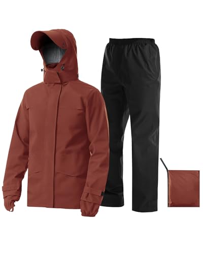 Rain Suit Waterproof Breathable Lightweight 2 (2 Count)
