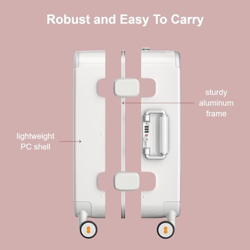 Zipperless Carry On Luggage Airline Approved with Aluminum Frame