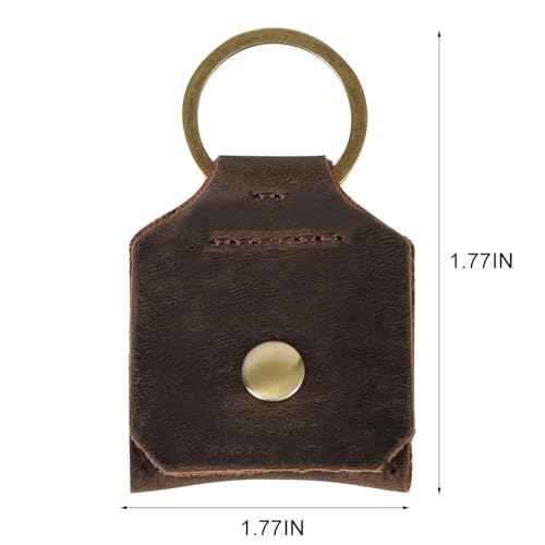 Genuine Leather SD Card Holder Keychain