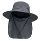 Sun Fishing Hats with Neck Flap for Men Pure Darkgray
