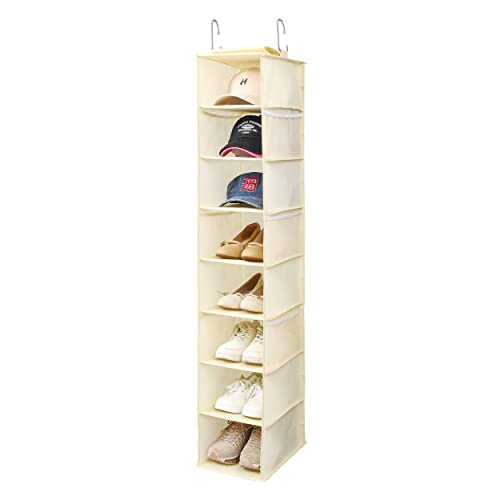 Hanging Shoe Organizer for Closet with Side Mesh Pockets
