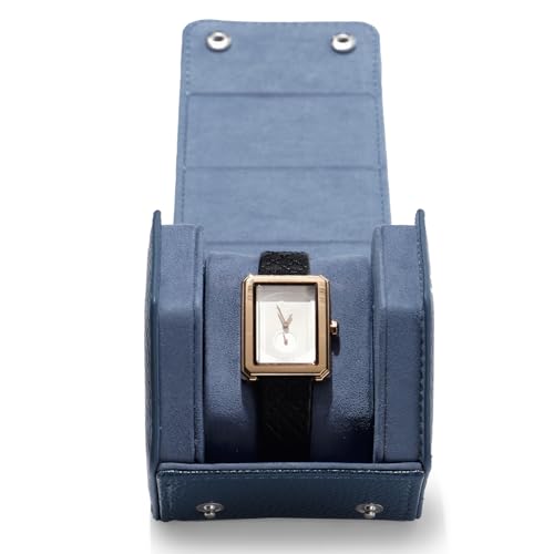 Single Watch Box Blue Hexagonal