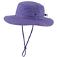 Outdoor Sun Hat for Women UPF 50+ Fishing Hiking Gardening Hat Breathable Mesh Cowboy Hat Summer Beach Hat Purple