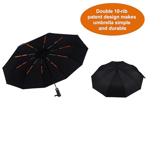 1 Pack 46 Inch Compact Umbrella for Rain