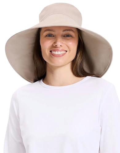 Women's Ultra Wide Cotton Linen Hat UPF 50+