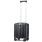 14 Inch Underseat Carry On Luggage with Wheels Hard Shell Suitcases Carry On Bag Lightweight Small Mini Suitcase Tsa Luggage for Travel.（Jet Black）