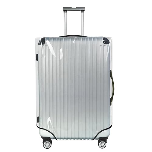 Clear Luggage Cover Tough Protector Fits for 24 Inches Suitcase for Travel Airplane