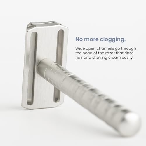 Razor Aluminum Double Edge Safety Razor with 5 Spare Blades