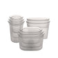 Reusable Food Storage Containers Full Set of 8 Gray