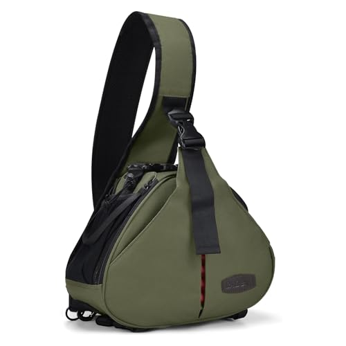 Camera Bag Sling Backpack Camera Case Waterproof with Rain Cover Tripod Holder