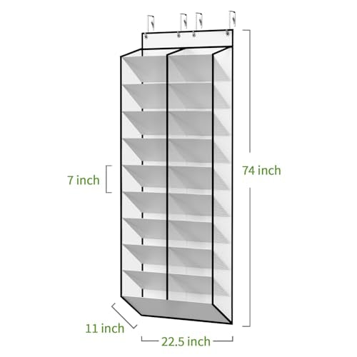 20 30 Pairs Over the Door Shoe Organizer
