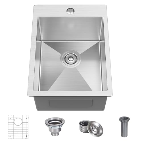 15 x 20 x 9 Inch Drop In Kitchen Bar Sink