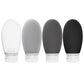 Silicone Travel Bottles for Toiletries TSA Approved Travel Size Containers Set 4 Pack Portable Leak Proof Refillable Cosmetic Squeeze Bottles Shampoo Hair Conditioner Body Lotion Bath Shower Gel (4 Count)