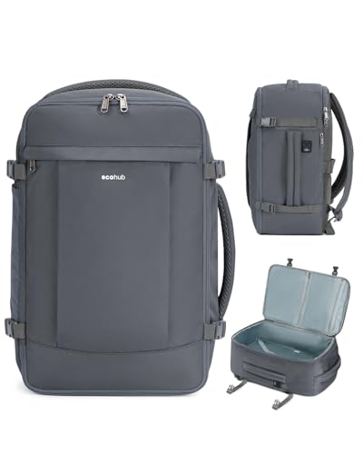 18" Travel Backpack Airlines Approved Personal Item Bag Women Grey