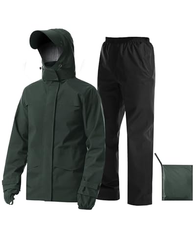 Rain Suit Waterproof Breathable Lightweight 2 (2 Count)