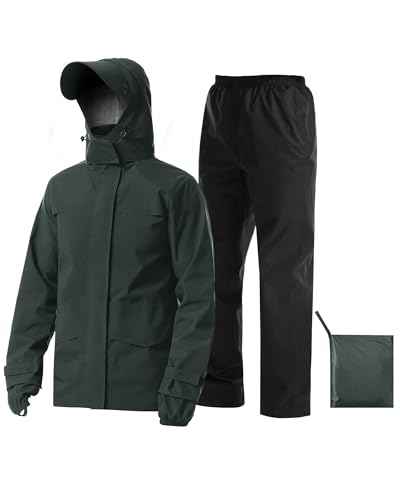 Rain Suit Waterproof Breathable Lightweight 2 (2 Pieces)