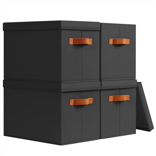 Storage Bins with Lids (4 Count)