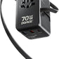 70W GaN Universal Travel Adapter with USB