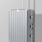 24 Inch Checked Zipperless Luggage with Cup Holder