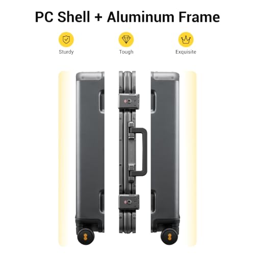 Zipperless Checked Luggage with Aluminum Frame