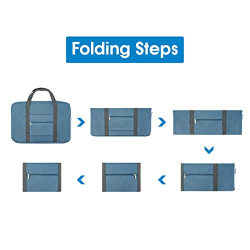 Carry on Luggage 22x14x9 Airline Approved Foldable Duffle Bag for Travel Packable Duffel Bag for Traveling Airplane for Women and Men 40L