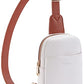 Crossbody Bags for Women Leather Cross Body Sling Bag for Woman Travel Beige Brown