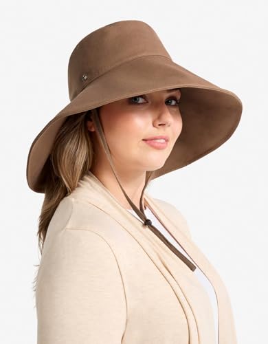 Women's Ultra Wide Cotton Linen Hat UPF 50+