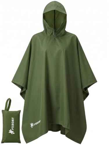 Hooded Rain Poncho for Adults