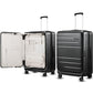 Checked Top Opening Expandable Suitcase