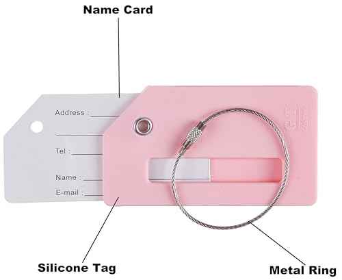 8 Pack Initial Luggage Tags for Suitcases Airplane Travel Essentials (8 Count)