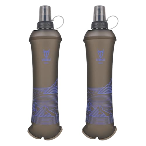 Soft Flask 500ml Collapsible Running Water Bottles (2 Count)