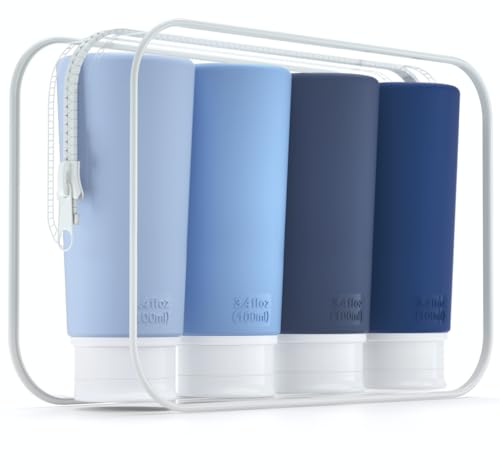 TakeToday Travel Bottles for Toiletries 3.4oz 4 Pack (4 Count)