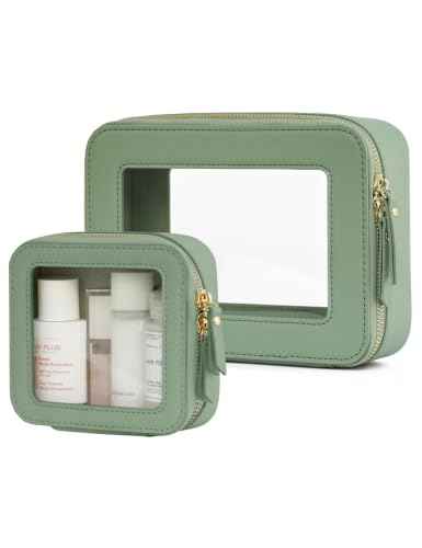 Clear Makeup Bag with Zipper (2 Count)