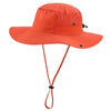 UPF50+ Wide Brim Sun Hat for Mens Womens UV Protection Beach Bucket Hat Airy Cowboy Hat for Fishing Hiking Gardening Orange