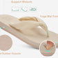 Flip Flops for Women Arch Support Summer Beach Sandals Beige Size 12