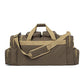 Tactical Range Duffel Heavy Duty Large Gear Duffle Durable Quality Travel Sports Gym Equipment Bag Military Molle with Lockable Zippers with US Flag Patch 33 Inch Khaki