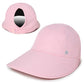 Womens Sunblocker UPF 50 Wide Brim Ponytail Sun Hat