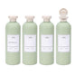 13.5oz 4Pcs Green Plastic Refillable Travel Shampoo and Conditioner Bottles Plastic Refillable Travel Shampoo Bottles with Flip Cap Shampoo and Conditioner Dispenser (4 Count)